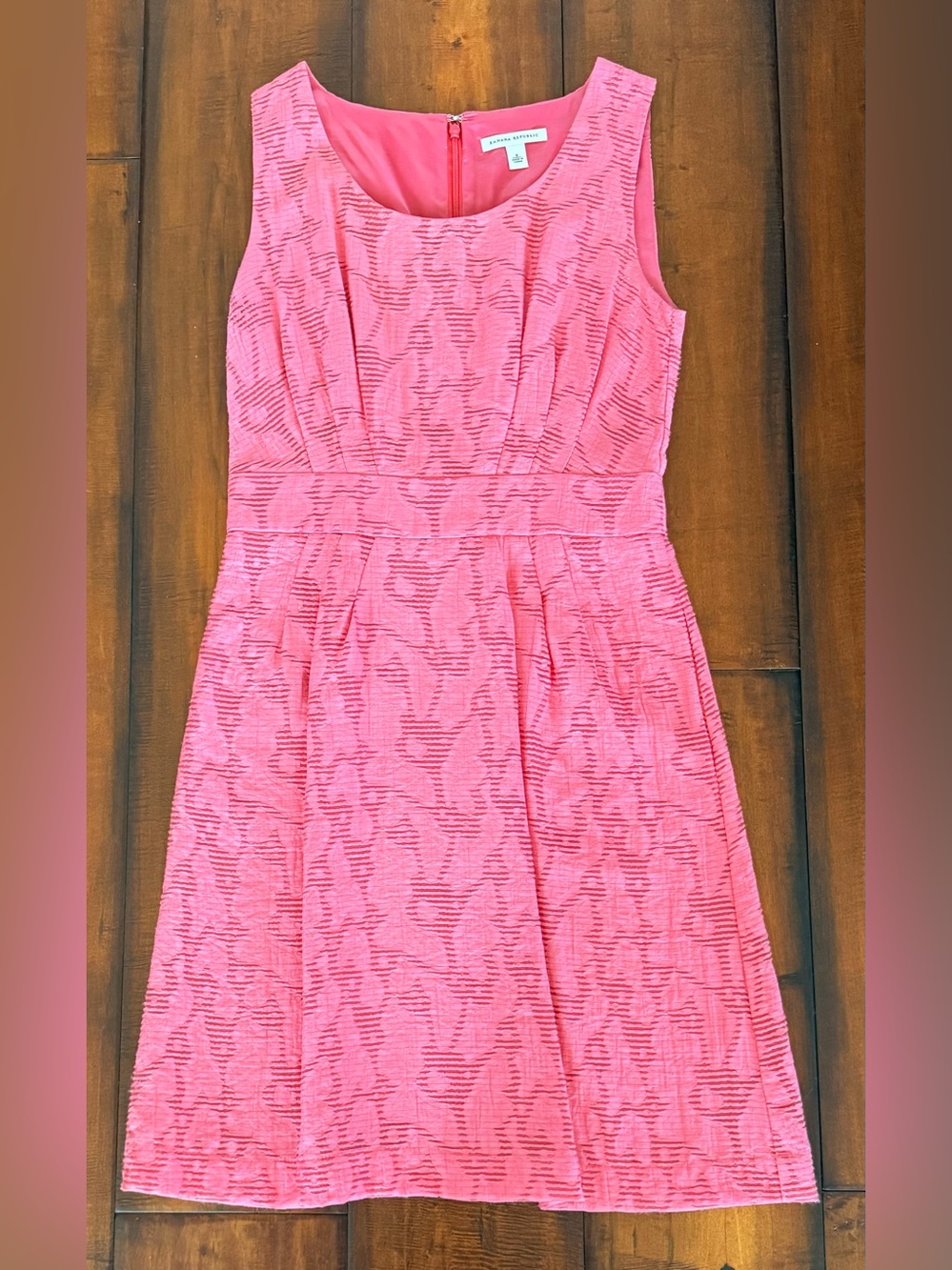 Banana Republic Pink Textured Sleeveless Dress